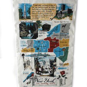 NOS  Vintage New York State Kitchen Towel Kay Dee Linen USA